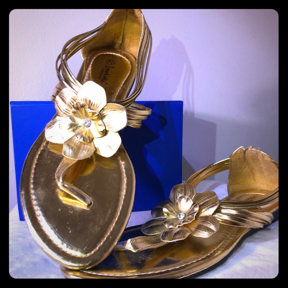 Gold sandals